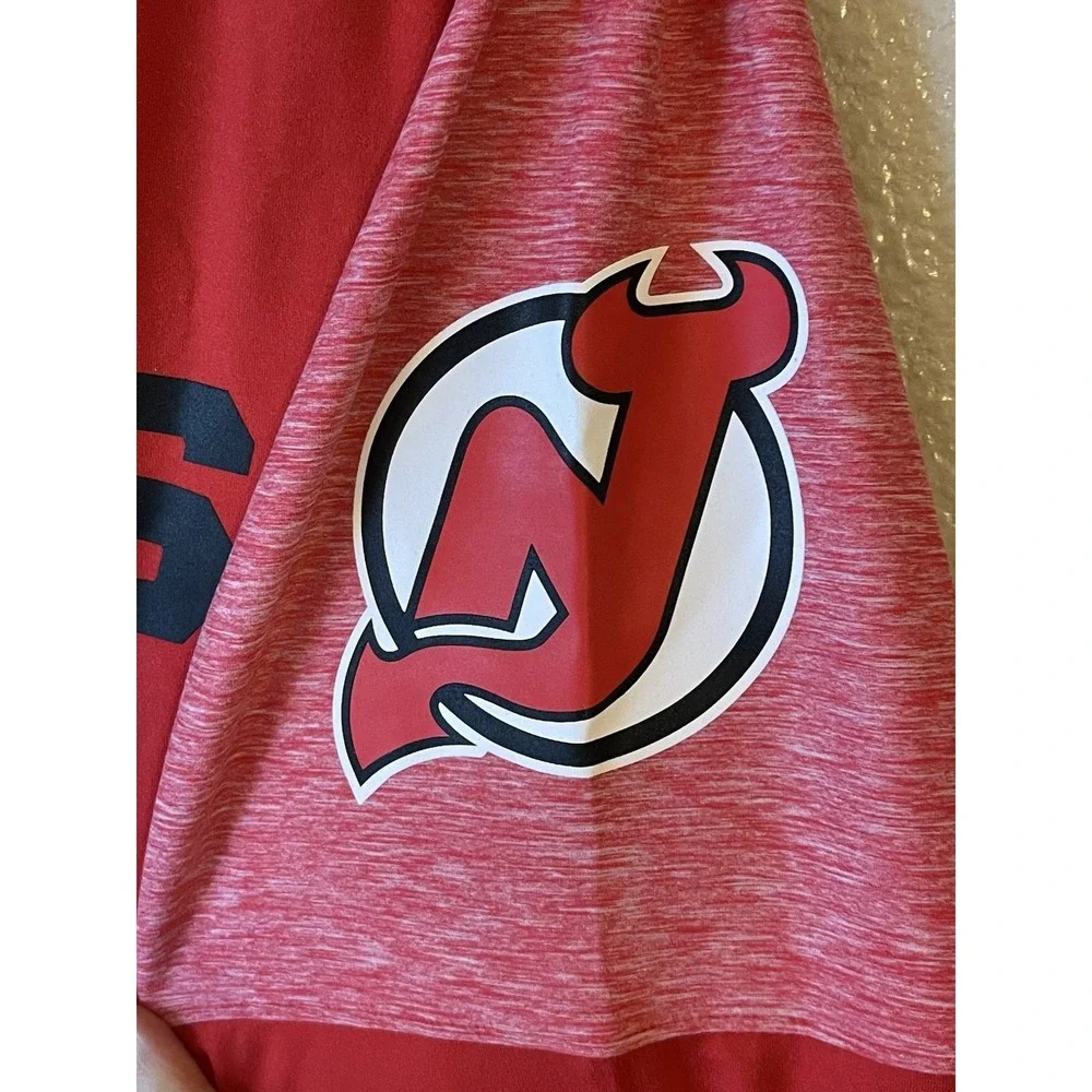 Men's 3XL‎ NWT New Jersey Devils Fanatics Lightweight Pullover Hoodie Red - Picture 2 of 7